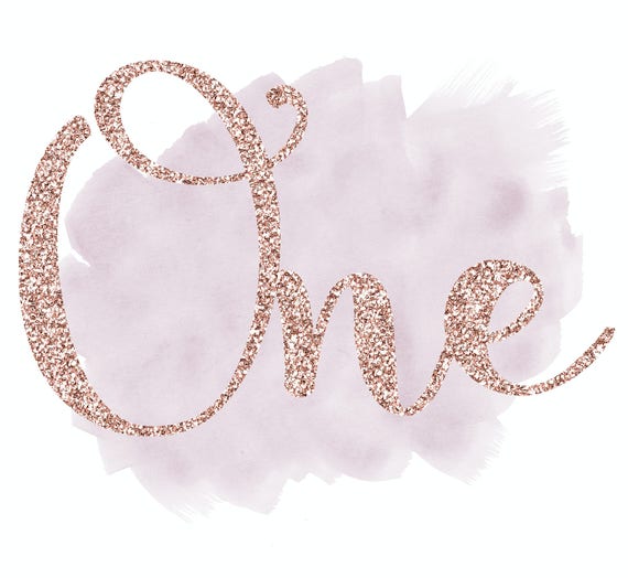 gold glitter printable joined up one letters png download for