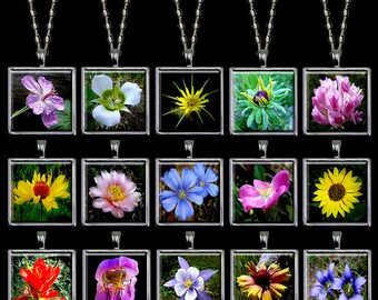 Wildflower Jewelry - Wildflower Pendant - Wildflower Necklace - Flower Jewelry - Flower Pendant - Flower Necklace Handmade (WFJ1)