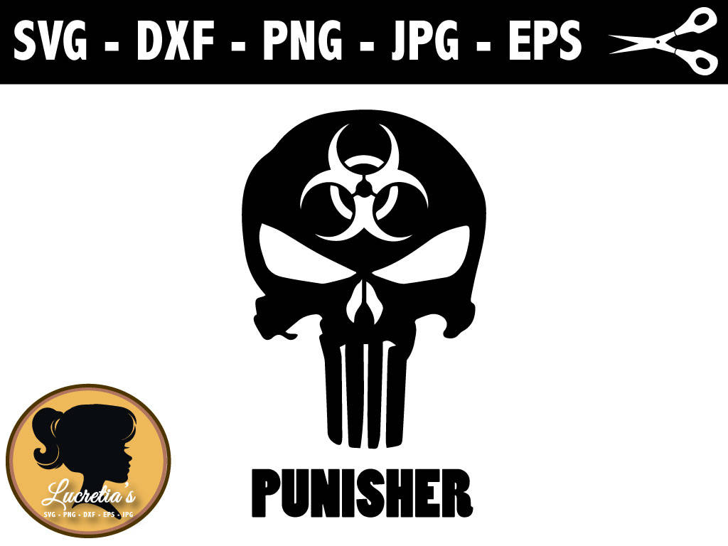 The Punisher Skull SVG Shull Vector Art Clipart SVG files. 