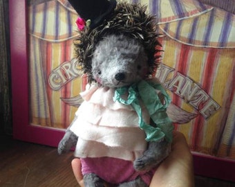 PDF Epattern for 8 inch Artist Mohair Circus Teddy Hedgehog the Prickle by Sasha Pokrass
