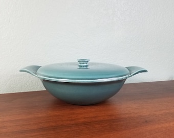 Russel Wright Steubenville American Modern Seafoam Green Lidded Serving Bowl