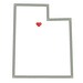 Utah State Outline Appliqué Designs Machine Applique Embroidery Designs US State Heart 9 Size - INSTANT DOWNLOAD