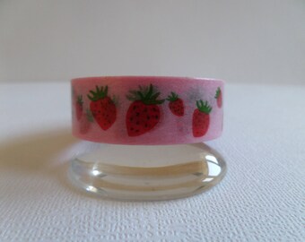 Washi tape pretty pink and red strawberries