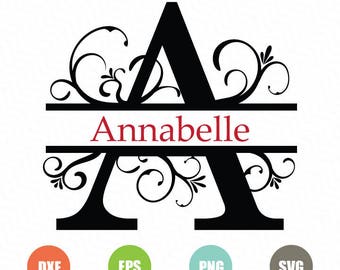 Full Alphabet SVG, Split Alphabet Svg, Split Monogram Font, Monogram Svg, Split letters, Wedding Font, Calligraphy Font, Regal Font Svg