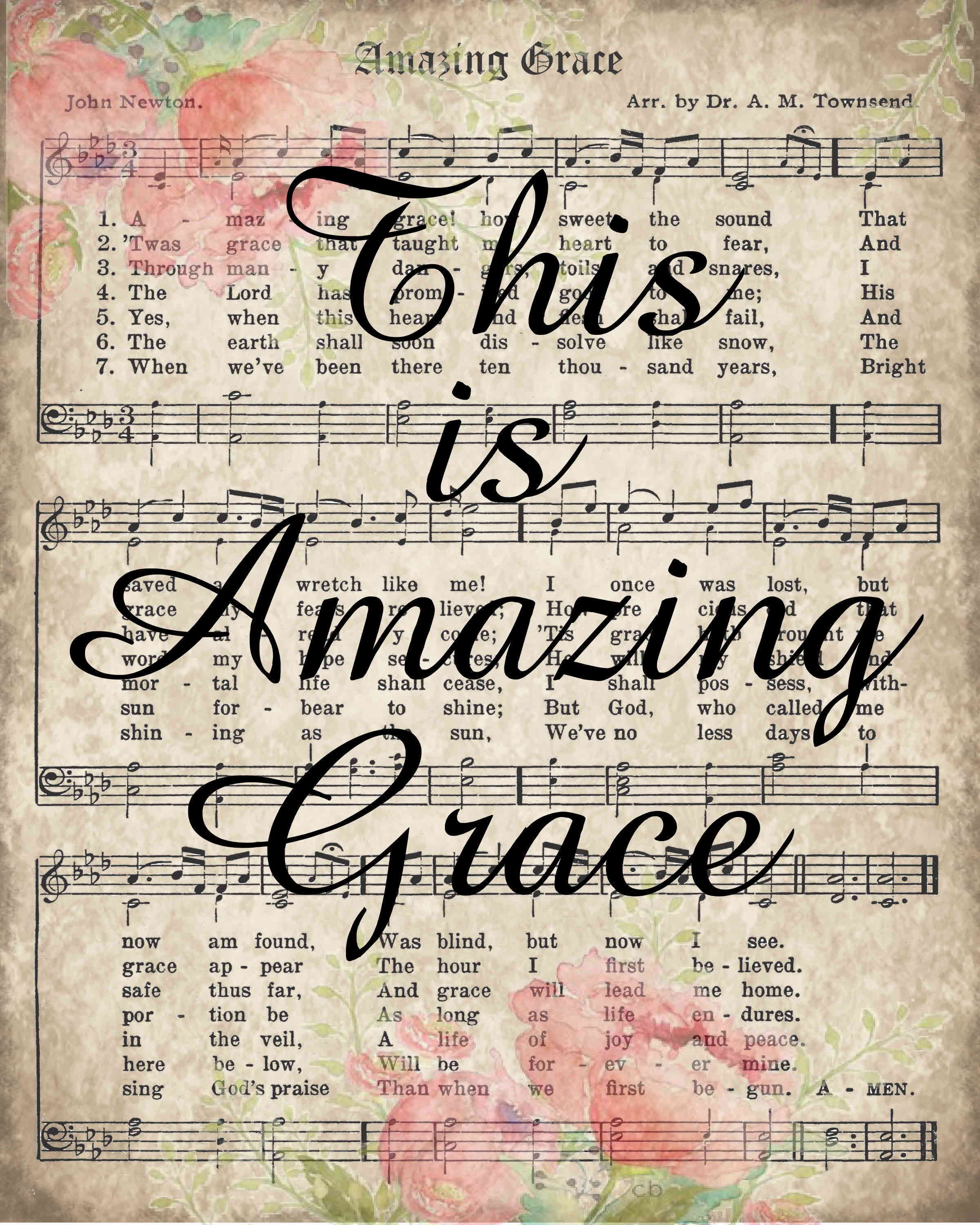 Printable Amazing Grace Sheet Music