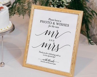 Photo Guest Book Sign, Wedding Guest Book Sign, Guest Book Printable, Guest Book Alternative, Wedding Sign, PDF Instant Download #BPB310_45B
