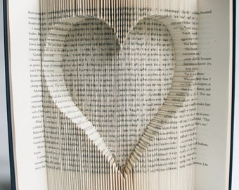 Book Folding Pattern Heart Cut and Fold: with free printable downloads (pdf) to personalise your book art and full step by step tutorial