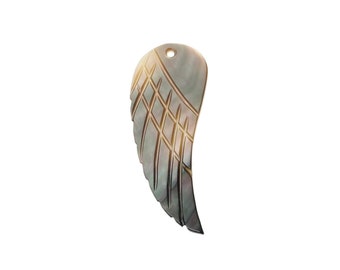 Natural Shell Pendant Angel Wing- 44mm Mother of pearl MOP pendant
