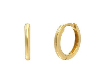 MOTHERS DAY SALE 14k gold small hoops earring, 14k solid gold, small gold hoop