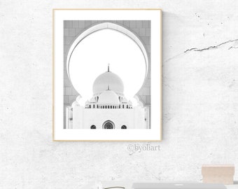 Architecture poster. Mosque printable photography. Marrakech poster. Instant download