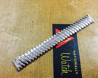 Vintage Stainless Steel Foster Scissor Expansion Watch Band - 15mm Lugs - W167