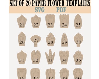 SET 2 (Petals 21-40) DIY Giant Paper Flower Template