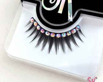 Fringe Rhinestone False Eyelashes Semi-Custom - 4 Styles - SugarKitty Couture