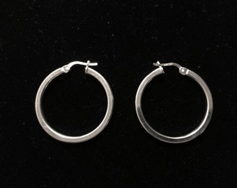 Italian sterling silver hoop earrings