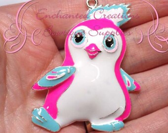 2" White and Pink Hatchimal Inspired Charm, Chunky Pendant, Keychain, Bookmark, Zipper Pull, Chunky Jewelry, Purse Charm, Planner Charm