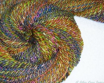 The Herbalist Handspun Art Yarn - 86 Yards - 2-ply - Knitting - Crochet - Weaving - Mixed Media - Fiber Arts, etc.