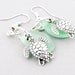 Sea Turtle Earrings, Sea Glass Earrings, Dainty Earrings, Dangle Earrings, Beach Earrings, Starfish Earrings, Gift for Her, EA01