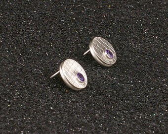 Amethyst Earrings - Studs - (17030601)