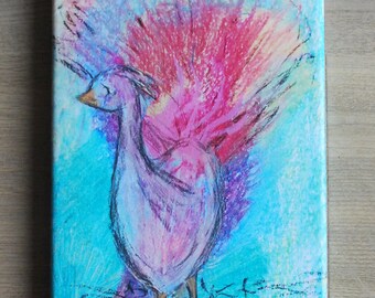 Peacock Print on canvas