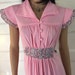 Vintage Gypsy Prairie Dress 70's - Boho Pink Hippie Peasant Dress - Summer Dress