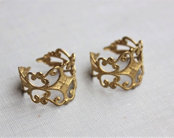 Brass Filigree Rings
