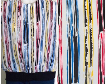 80s or 90s silky short sleeve blouse by Judy Bond