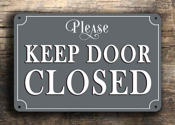 closed sign on door