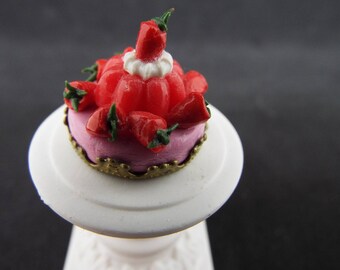 1/12th Scale Strawberry Blancmange & Jelly (Jello) Desert
