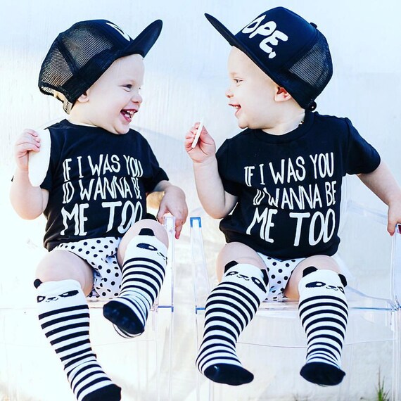 Twin outfit twin clothing twin shirts Funny Kids Shirt