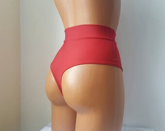 High rise bikini bottom 90s High waist bikini bottoms Cheeky Bikini Bottoms Thong bikini High waisted bikini Thong bikini