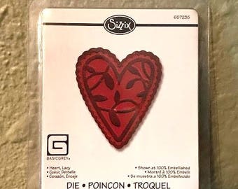 Sizzix Lacy Heart Embosslit 657235 - New