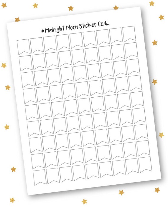diy printable template planner stickers blank mini flags