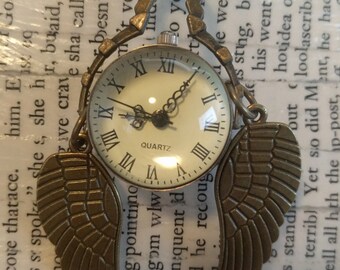 Harry Potter Snitch Orb Pocket Watch Necklace