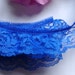 Ruffled Lace, 1+1/4 inch wide royal blue selling by the yard