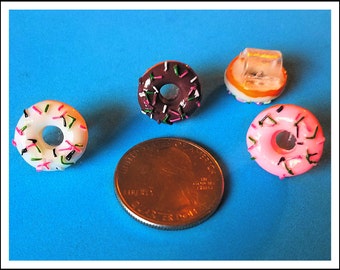 Tube Trinkets: Delicious Donuts! Select quantity 2 for a pair!