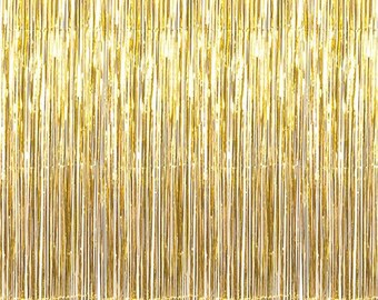 Gold Foil Curtain - Shimmer Backdrop, New Years, Party Decor, Gold Back Drop, Gold Photo Booth, Gold Shimmer Backdrop, Gold Party Backdrop