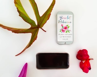 Scarlet Hibiscus Lip and Cheek Tint Organic Natural Makeup
