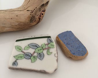 Sea Pottery Shards, Ceramics, Mixed Sea Pottery, Blue Sea Pottery, White Sea Pottery, Sea Pottery, Surf Tumbled, Mosaic, Jewelry Supplies
