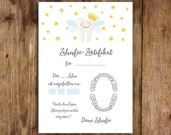 Tooth Fairy Certificate 20 pieces, Tooth Fairy gift