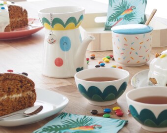 CLOTILDE - Ceramic teapot set. Personal teapot or for sharing. Three different models. Ready to send.