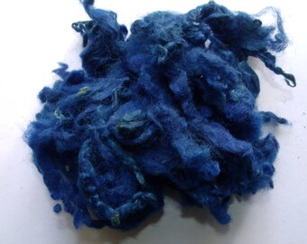 20g wool fleece earrings Blue Faced Leicester blue