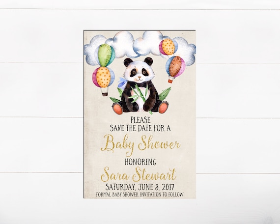 baby shower save the date template