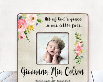 Baptism Gift GIRL Christening Gift GIRL Personalized Picture Frame Baptism Gift for Goddaughter Gift Goddaughter Baptism Gift Christening 12