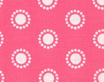 Medallions Fabric, Quilters Showcase Fabric, Pink Floral Fabric Polka Dot Fabric by yard Pink, Cotton Fabric for Girls