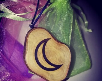 Celestial Symbol Planet Moon Uranus Sun Venus Jupiter Necklace Wooden Charm Brown Eco Friendly Handmade Personalised Charms Jewellery #Etsy