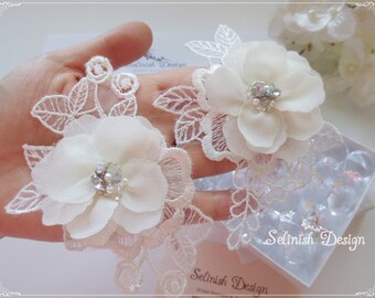 Bridal Flower Headpiece, Wedding Hair Flower, Bridal Headpiece, Wedding Flower, Flower Fascinator, Wedding Flower Fascinator-HP164flower