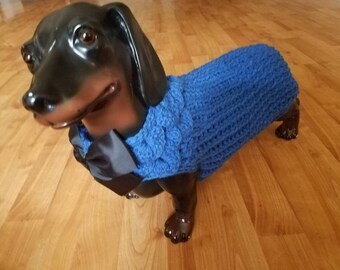 Dachshund dog sweater, free hat