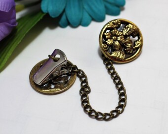 Sweater Clip, Cardigan Clip, Flower Sweater Clip, Sweater Closure, Sweater Clasp, Collar Clip, Cardigan Closure, Sweater Guard 5060