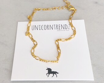 Gold Chain Anklet, Anklets For Women, Simple Chain Anklet, Gold Thick Anklet, Anklet Thick Chain, Men's Chain Anklet, Gold Mens Anklet