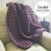 Chunky Blanket CROCHET PATTERN - Crochet Chunky Blanket Pattern - Beginner Crochet Throw - Easy Crochet Afghan - Lapghan Pattern -